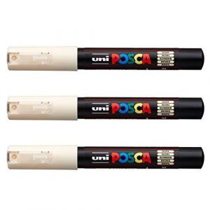 Posca Lot de 3 marqueurs PC-1M Uni-Ball (gamme complète de 22 couleurs disponibles) (Ponera, neuf)