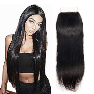 Ladiary tissage bresilienne closure frontale tissage bresilien lisse cheveux humain 10A Top Qualität cheveux naturel closure bresilienne 12 pouce (lea&lay, neuf)