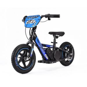 Draisienne électrique pour Enfants RIRIBIKE RTX3 24V (12"), Bleu, Batterie au Lithium, Moteur 100W, Frein à Disque, Siège PU Souple réglable (BeneoShop, neuf)