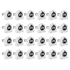 PATIKIL T8 Support de Lumière Fluorescente, 24 Pcs G13 Base de Lampe Douille de Tube Fluorescent LED, 250V Remplacement du Support de Lampe de Type Tournant Non Shunté, 27x31x18mm (PATIKIL UK, neuf)