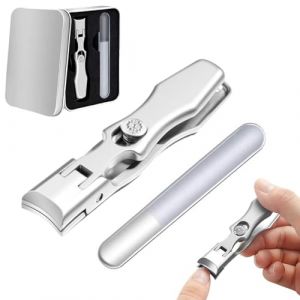 Kabwea coupe-ongles pour ongles épais, avec une boîte en fer, une lime à ongles, pince à ongles, acier inoxydable Grande pince à ongles pour pieds, coupe-ongles pour orteils, coupe-ongles de précision (Kabwea, neuf)
