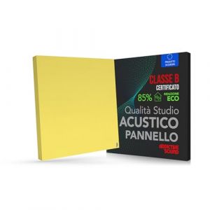 Addictive Sound Panneau Acoustique Mural Premium, panneau acoustique qualit&eacute; studio avec laine acoustique, Classe B d'absorption, fabriqu&eacute; dans l'UE, kit mur/plafond, 50x50x6 cm, 2.5 kg, Jaune (Addictive Sound, neuf)