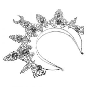 NOLITOY Serrage-Tête Élégant à Noir Accessoire de Fête Coiffure Chic Cerceau Métallique Confortable pour Mariage et Cosplay (M.Meteorite, neuf)