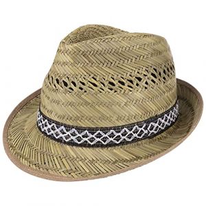 Lipodo Chapeau Harvester de Paille (Protection Solaire) Dames/Hommes - Made in Italy - Chapeau de Soleil - Chapeau en Paille légère - Chapeau de Plage - Printemps/Eté 54 cm (Chapeaushop, neuf)