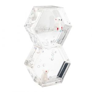 Minuteur Sensoriel Liquide, Liquid Motion Timer Bubbler, Sablier Liquides Jouets Sensoriels pour Stress Sablier, Relaxation, Anxi&eacute;t&eacute;, Autisme, Cadeaux pour Enfants Adultes (Transparent) (Haletia, neuf)