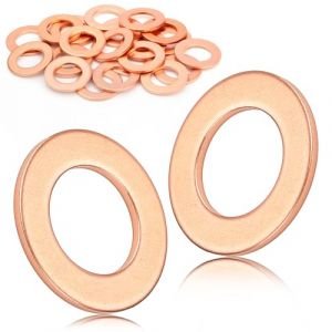 Mbsomnus Joint Cuivre Vidange M16 x 22 mm Joint Bouchon Vidange 15 Pièces Rondelles Bouchon de Vidange Voiture pour L'étanchéité Raccordement Conduites D'huile Accessoires de Carburant (CZDZ, neuf)