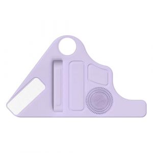 Tapis de palette de maquillage en silicone, sangle ergonomique, r&eacute;glable, portable, pliable, compacte, sangle de poignet de maquillage pour femmes et filles, 24 x 14 x 1,6 cm, violet (tengyiji, neuf)