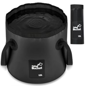 Flintronic Seau Pliable, 12L Seau de Pêche Pliable Portable, Seau à Eau Pliable Multifonctionnel, Conteneur d'eau pour Randonnée Pêche Nautisme Jardinage (flintronic, neuf)