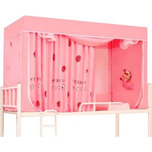 YARUMD Tente De Lit,Tente De R&ecirc;ve Rideau Occultant pour Lit Superpos&eacute; Rideau,pour Lit Mi Hauteur Rideau Deux Couches Lit Mezzanine Rideau Anti,pour Garcon Fille Poussi&egrave;re,E,90 * 190 * 110cm (wangcuimeiUS, neuf)