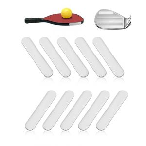 ZAMXHUG Lead Tape Tennis,10pcs Ruban de Plomb Adhésif Golf,Bandes Bande Plomb AdhéSives,Noir Ruban de Plomb pour Pagaie de Pickleball pour Protéger Le Bord de la Pagaie,Augmenter Le Contrepoids,argent (YU SHIYU DE SHOP, neuf)