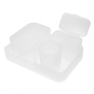 BELLIFFY 5 1 d'art d'ongle récipient transparent portefeuille d'huiles essentielles boite rangement boite de rangement porte-stylo de maquillage porte-pinceau cosmétique (Hunation, neuf)