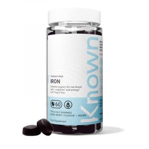 Known Nutrition Lot de 60 bonbons gélifiés végétaliens au fer 2 par jour (approvisionnement d'un mois) | Fonction cognitive saine, stimule les niveaux d'énergie du métabolisme | Gélifiés à mâcher (KnownNutrition, neuf)
