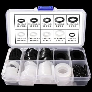 Lyeteung 90 Pi&egrave;ces 1/2 3/4 Pouce Rondelle de Joint en Caoutchouc, Joint Torique D'etanch&eacute;it&eacute;, Joint Plat Silicone, pour Tuyau de Douch (Lyeteung, neuf)