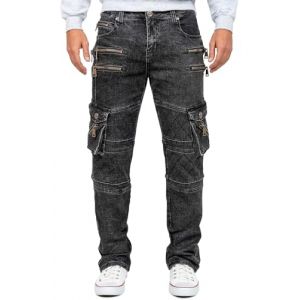 KOSMO LUPO Herren Jeans KM060-1 Schwarz W29/L32 (bans24, neuf)