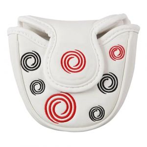 Housse de tête de Putter de Golf, Couvre-Chef de Putter maillet de qualité supérieure avec Broderie Circulaire, Fermeture magnétique de qualité supérieure, Demi-Rond, en Cuir PU (Blanc) (liweiqiangshangmao, neuf)