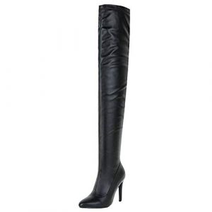 Smilice Cuissardes Sexy pour Femmes avec Talon Aiguille et Bout Pointu (Smilice, neuf)