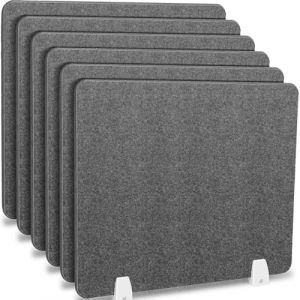 Lot de 6 cloisons acoustiques - 50,8 x 61 cm - Insonorisantes - Réduit le bruit et les distractions visuelles - Pour le bureau et l'école - Gris (Yang ya Shop, neuf)