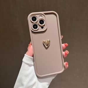 hdqICase Compatible avec Samsung Galaxy S26 Plus &ndash; Coque T&eacute;l&eacute;phone avec C&oelig;ur 3D Dor&eacute; &Eacute;lectroplaqu&eacute;, Housse Souple TPU Mat Int&eacute;grale (hdq EU, neuf)