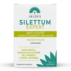 Silettum Expert Anti-Chute Boîte de 60 Comprimés | Freine la chute de cheveux | Pour les cheveux clairsemés et sans volume | Laboratoire Jaldes (Ma Santé, neuf)