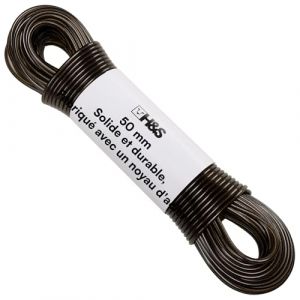 H&S Etendoir Linge Exterieur - Corde a Linge de 50m en Acier Solide et Épais - Étendoir à Vêtements et Draps en Extérieur - Sechoir Fil Cable avec Tendeur pour Etendage Camping (Tinyyo Europe, neuf)