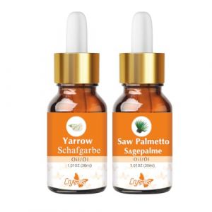 Crysalis Combo d'huile : Yarrow (Achillea millefolium) &ndash; 1,01 Fl Oz (30 ml) & Saw Palmetto (Serenoa repens) Oil &ndash; 30 ml/1,01 Fl oz (24x7healthstore, neuf)