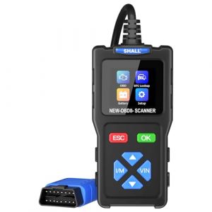 Shall Lecteur de Codes d'erreur T100 OBD2 pour Voiture - Outil de Diagnostic Can - Lecture et Effacement des Codes d'erreur pour Les Voitures avec protocole OBD II après 1996 (SHALL Tools EU, neuf)