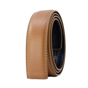 COTIDI Ceinture homme en cuir automatique à cliquet sans trous 35 mm de large sans boucle (130 cm, CAMEL C20) (ceinture-et-moi, neuf)