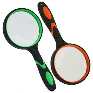 HAKACC Lot de 2 loupes pour observation des insectes et &eacute;ducation des enfants, design portable, favorise la curiosit&eacute; et la joie d'apprendre, loupe grossissante pour les personnes &acirc;g&eacute;es (HAKACC, neuf)