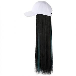 Bonnet de perruque 60 cm de long chapeau de perruque de mode un long choix de cheveux raides teint perruque de chapeau de canard invisible femmes # 39; s nouvelle perruque de chapeau de chapeau de cha (haikouhua, neuf)