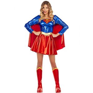 Funidelia | Déguisement Supergirl sexy pour femme Kara Zor-El, Super héros, DC Comics - Déguisement pour Adultes et accessoires pour Halloween, carnaval et fêtes. - Taille M - Rouge (Funidelia FR-BE-LU, neuf)