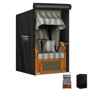 LAMUNI Housse Chaise Jardin Exterieur Housses de Chaise de Plage Imperm&eacute;able Housse de Protection pour Chaise de Plage, 420D Tissu Oxford Bache de Protection pour Cabine de Plage, 100x90x155/140cm (WHDFEU, neuf)