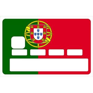 Sticker pour Carte bancaire, Drapeau du Portugal - Différenciez et décorez votre carte bancaire, votre carte de tickets resto... suivant vos envies ou passions !! (CATARINA CALAVERA, neuf)