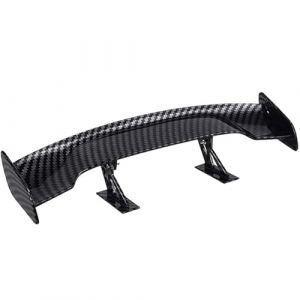 Tingz Mini aileron de voiture，Fibre de Carbone Décoration sans Perforation Noir，Décoration universelle de queue, stabilité de véhicule, décoration de queue, carbone universel. (TQinky, neuf)