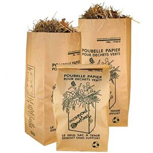 toutes taille quantité sacs de Jardin XXL Sac déchet Jardin, Sac déchets végétaux en papier Sac à déchet vert de Jardin Sac déchet papier sac végétaux Jardin Sacs Poubelle (100, 100L) (Materiel-pro, neuf)