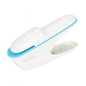 Fyearfly Agrafeuse sans Agrafes, Agrafeuse Portable sans Agrafe pour Brochures De Livrets, Agrafeuse Abs sans Agrafes pour Livres Papier Agrafeuse sans Agrafes pour Reliure Manuelle(Blanc) (Letcart, neuf)