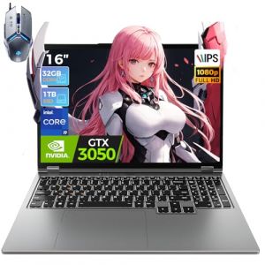 TOPGRO 16" Ordinateur Portable Gaming[Core i9-9980H/jusqu'à 4.8GHz GTX3050/BT5.2] Équipé d'une Souris rétroéclairée 32GB DDR4 1TB SSD/Wi-FI 6/Gaming Mode/caméra Web/High Cooling/Windows 11 Pro (TOPGRO DIRECT, neuf)