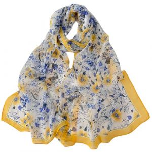 FAIRYGATE Etole Mariage Foulard Femme Imprim&eacute; Brod&eacute; Floral Echarpe L&eacute;g&egrave;re &agrave; Fleurs Etole Ch&acirc;le en Coton Confortable &agrave; Porter Adapt&eacute; &agrave; Toutes Les Saisons B7008 (FAIRY GATE, neuf)