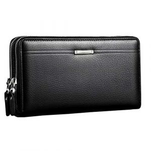 Xieben Vintage Cuir Sac à Main Portefeuille D'embrayage Pour Hommes Phone Titulaire Sac De Poignet Wristlet Poche à Monnaie Business Noir (XieBen, neuf)
