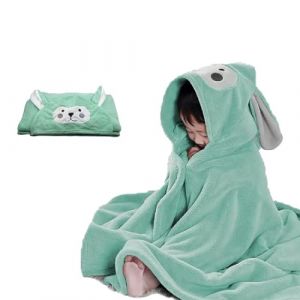 ZEPIQOR Cape De Bain Bebe 1Pcs Serviette De Bain Bébé Cape De Bain Bebe Garcon Serviette Éponge,Douces & Absorption Forte,70 x 140cm Peluche De Corail De Haute Qualité, Cape De Bain 0-5 Ans (vert) (QUQU JIANING, neuf)
