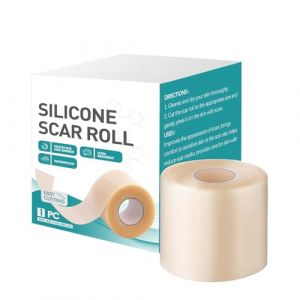 Patch de cicatrice en silicone, rapide, 4,4x4,4x5,2 cm, bandages de patch hydrocolloïde, bandages douloureux, conception lavable, pour la décoloration de l'acné, les brûlures ou les cicatrice (zhehliy, neuf)