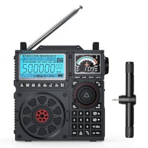 Raddy RF919 SSB Radio &agrave; Ondes Courtes, Pleine Bande FM AM SW VHF UHF AIR CB et SSB R&eacute;cepteur Mondial, avec Tuner d'antenne, 3 Ports d'antenne externes, Batterie Rechargeable 5000 mAh, Prise Casque (Radioddity France, neuf)