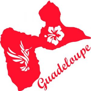 Sticker autocollant guadeloupe voiture, stickers auto gwada, vinyle haute performance pour auto &hellip; (rouge, 15 x 15 cm) (tmz-creation, neuf)