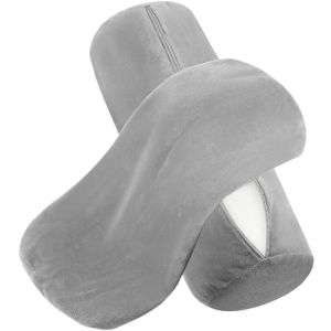 Prasacco Lot de 2 housses de traversin, 40 x 15 cm, grises, avec fermeture éclair, en mousse à mémoire de forme et de traversin, avec fermeture éclair, pour traversin, et traversin, avec fermeture (ModangSM, neuf)