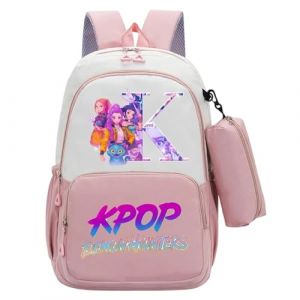 G&eacute;n&eacute;rique Sac &agrave; dos K-Pop Demon Hunters Sacs d'&eacute;cole K POP Hunters Huntrix Anime Rumi/Mira/Zoey Imprim&eacute;s de personnages de Films Sac &agrave; dos Imperm&eacute;able et Portable pour Les Fans Gar&ccedil;ons et Filles (PANGKII, neuf)