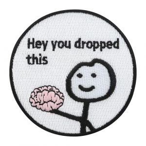 Urbanski Patch &ndash; Thermocollant ou &agrave; scratch &ndash; Hey You Dropped This 7,4 x 7,4 cm | &Eacute;cusson brod&eacute;, &agrave; repasser ou &agrave; coudre, Badge &agrave; scratch (&Agrave; scratch) (urbanski, neuf)