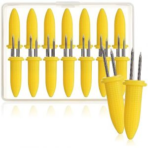COM-FOUR&reg; 16x brochettes de ma&iuml;s en &eacute;pi avec broches en acier inoxydable, antirouille - brochettes de ma&iuml;s r&eacute;utilisables - accessoires pour barbecues, grillades, cuisine (16 pi&egrave;ces - ma&iuml;s) (COM-FOUR  Vertriebs GmbH, neuf)