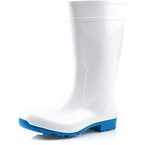 Ladeheid Bottes de Pluie Femme en Caoutchouc PVC avec Semelle Ext&eacute;rieure Antid&eacute;rapante 100% Imperm&eacute;able Chaussures pour Femmes r&eacute;sistantes &agrave; l'eau LA-967 (Blanc/Bleu, 39 EU) (Hisert, neuf)