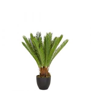 hjh OFFICE Plante Artificielle Cycas Palmier Hauteur 70 cm Vert 24 Palmes Palmier Artificiel Petit Palmier Cycas fougère Palmier Artificiel, 871004 (hjh OFFICE, neuf)