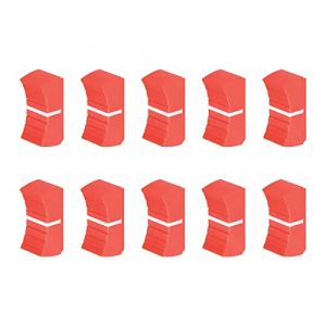 Rebower Capuchon de Fader de Mixeur de Potentiomètre, [pour Couvercle de Commutateur d'Arbre de 4x2mm] - Plastique/Blanc Rouge/10 Pièces (rebower, neuf)