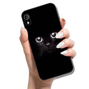 Tenphone Coque pour iPhone XS Max 6.5 avec Motif Imprim&eacute; Animal Housse Etui en Silicone Souple Noir Cover TPU Antichoc Bumper pour Filles Femmes Homme - Chat Noir (JBGO, neuf)